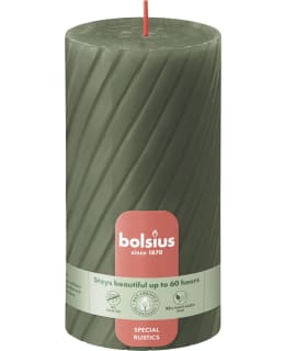BOLSIUS TWISTED 13X6,8 OLIV/70 CANDLE Main Image
