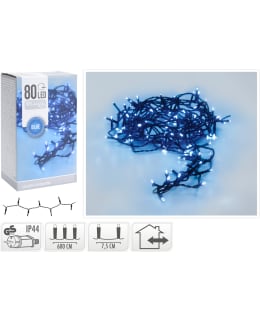 H&S IP44 80LED SININEN ULKOVALOSARJA Main Image