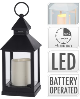 H&S LANTERN WITH LED CANDLE 23CM Main Image