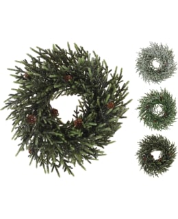 WREATH PINE 43CM 3ASS DESIGN Main Image