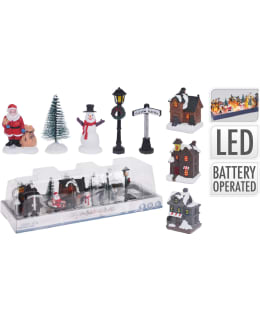 H&S VILLAGE 10-PC CHRISTMAS VILLAGE SET Main Image