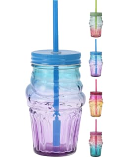 DRINKING GLASS WITH STRAW 475ML Main Image