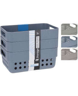 KM 3 kpl muovinen säilytyskori Main Image