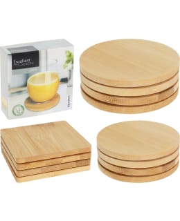COASTER SET BAMBOO 4PCS 2A Main Image