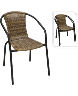 KM CHAIR STACKABLE RATTAN BROWN Main Image