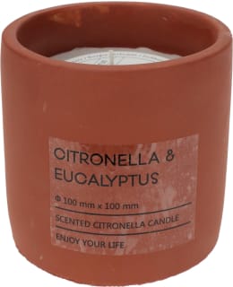 KM CITRONELLA CANDLE IN POT 10CM RED Main Image
