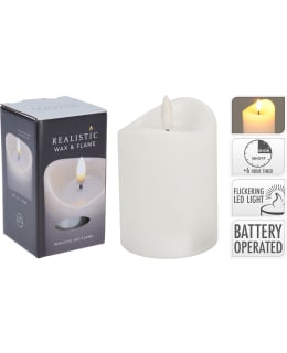 H&S 70X100MM VALKOINEN LED-KYNTTILÄ Main Image