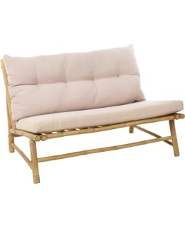 KM BENCH BAMBOO WITH PILLOWS OFF Main Image
