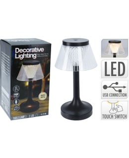 H&S TABLE LAMP RECHARGEABLE BLACK Main Image