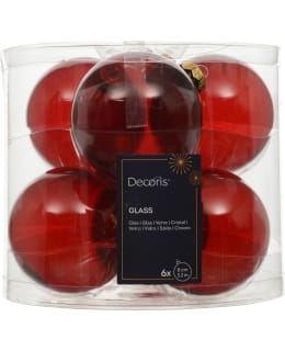 DECORIS 145143 6 KPL 8 CM JOULUPALL Main Image
