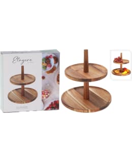 FOOD STAND 2 TIERS ACACIA Main Image