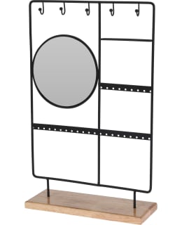 KM musta metallinen koruteline