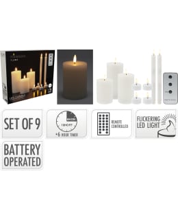 H&S 9-OS LED KYNTTILÄSETTI KAUKOSÄÄT Main Image