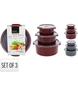 MICROWAVE BOWL ROUND 3PCS 2ASS Main Image