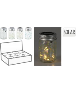 Pro Garden Solar lasipurkki aurinkokennovaloilla Main Image