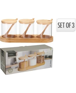 STORAGE JAR SET GLASS WITH BAM Main Image