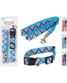 DOGS 485600100 DOG COLLAR&LEASH 3ASS Main Image