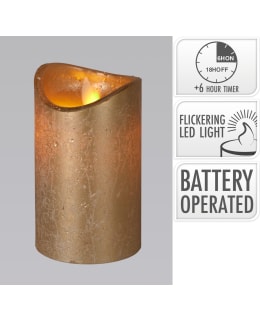 H&S 75X125MM METALLIKULTA LED KYNTTILÄ Main Image