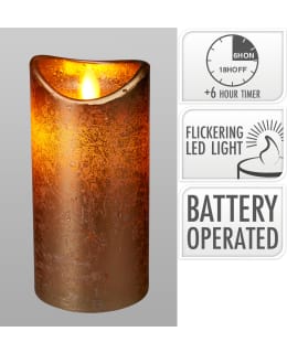 H&S 75X150MM METALLIKULTA LED KYNTTILÄ Main Image