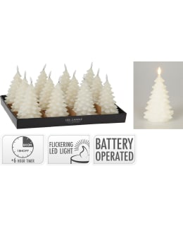 H&S KUUSI 17CM GLITTER LED KYNTTILÄ Main Image