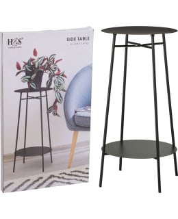 KM SIDE TABLE 2LAYERS STEEL BLACK Main Image