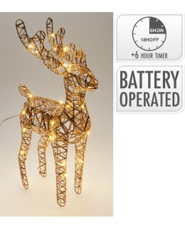H&S 34CM 25LED GOLDEN LIGHT REINDEER Main Image