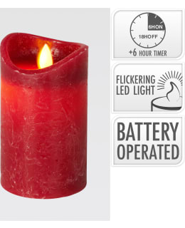 H&S 75X125MM RED LED CANDLE Main Image