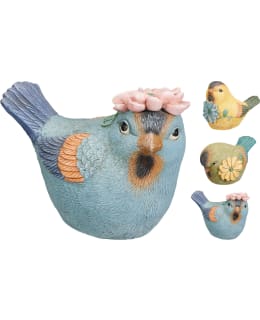 KM BIRD WITH FLOWER 28CM 3ASS D Main Image