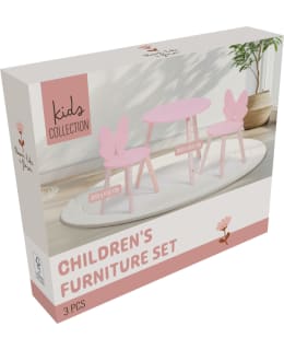 H&S DD1200150 KIDS PINK PÖYTÄ JA 2TUOLIA Main Image