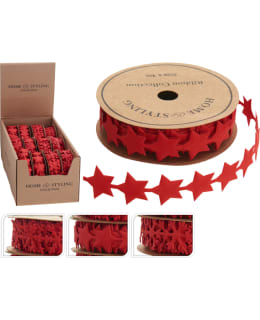 RIBBON XMAS PUNAINEN 4M JOULUNAUHA Main Image