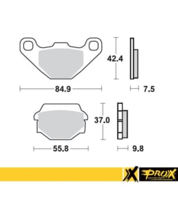 PROX FRONT BRAKE PAD KDX200 '89-92 Main Image