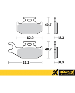 PROX FRONT BRAKE PAD LT-A400 '08-11 + LT Main Image