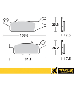PROX FRONT BRAKE PAD YFM250R RAPTOR '08- Main Image