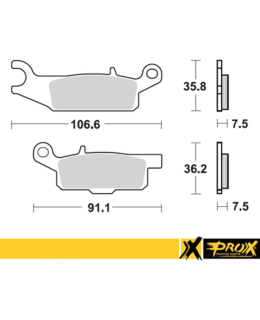 PROX FRONT BRAKE PAD YFM250R RAPTOR '08- Main Image