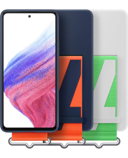 SAMSUNG SILICONE COVER W STRAP NAVY A53 Main Image