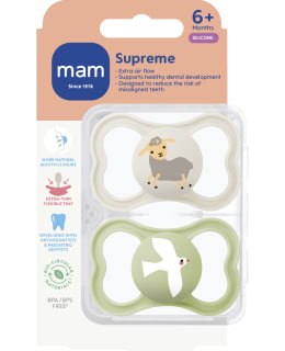 AINU MAM SUPREME 0-6 2PC SIL. PACIFIER Main Image