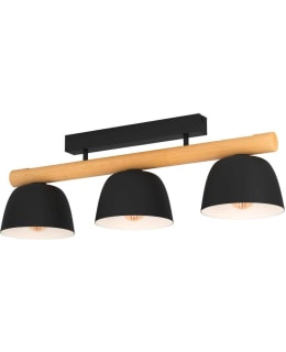CEILING LAMP 3 PART  SHERBURN BLACK/WOOD Main Image