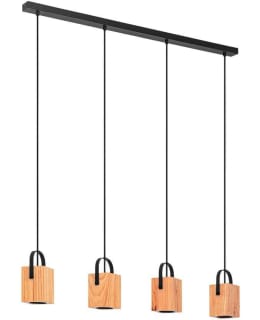 PENDANT LAMP 4 PART AYLES LED WOOD/BLACK Main Image