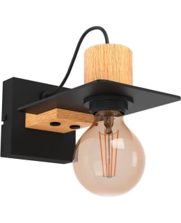 WALL LAMP BRAMERTON WOOD/BLACK Main Image