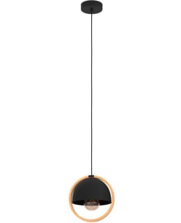 PENDANT LAMP CALLOW WOOD/BLACK Main Image