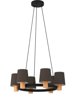 PENDANT LAMP EDALE BLACK/BROWN/WOOD Main Image