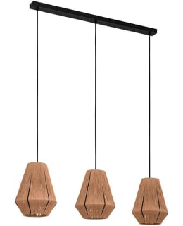 PENDANT LAMP 3 PART ALDERNEY TWINE/BLACK Main Image