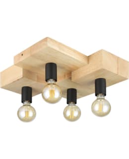 CEILING LAMP 4 PART HALKIN WOOD/BLACK Main Image