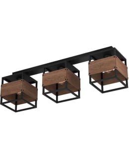 CEILING LAMP 3 PART EVESHAM BLACK/BROWN Main Image