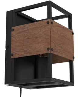 WALL LAMP EVESHAM BLACK/BROWN Main Image