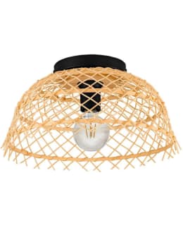 CEILING LAMP AUNSBY RATTAN/BLACK Main Image