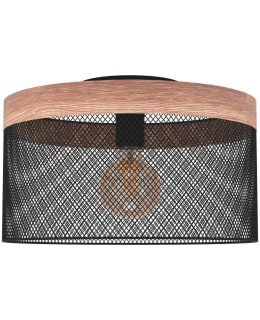 CEILING LAMP KILNSDALE BLACK/WOOD Main Image