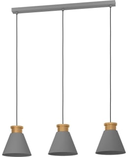 PENDANT LAMP 3 PART TWICKEN GREY/GOLD Main Image