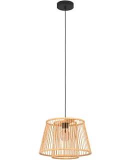 PENDANT LAMP HYKEHAM WOOD/BLACK Main Image