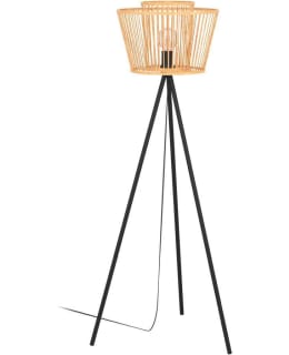 FLOOR LAMP HYKEHAM WOOD/BLACK Main Image